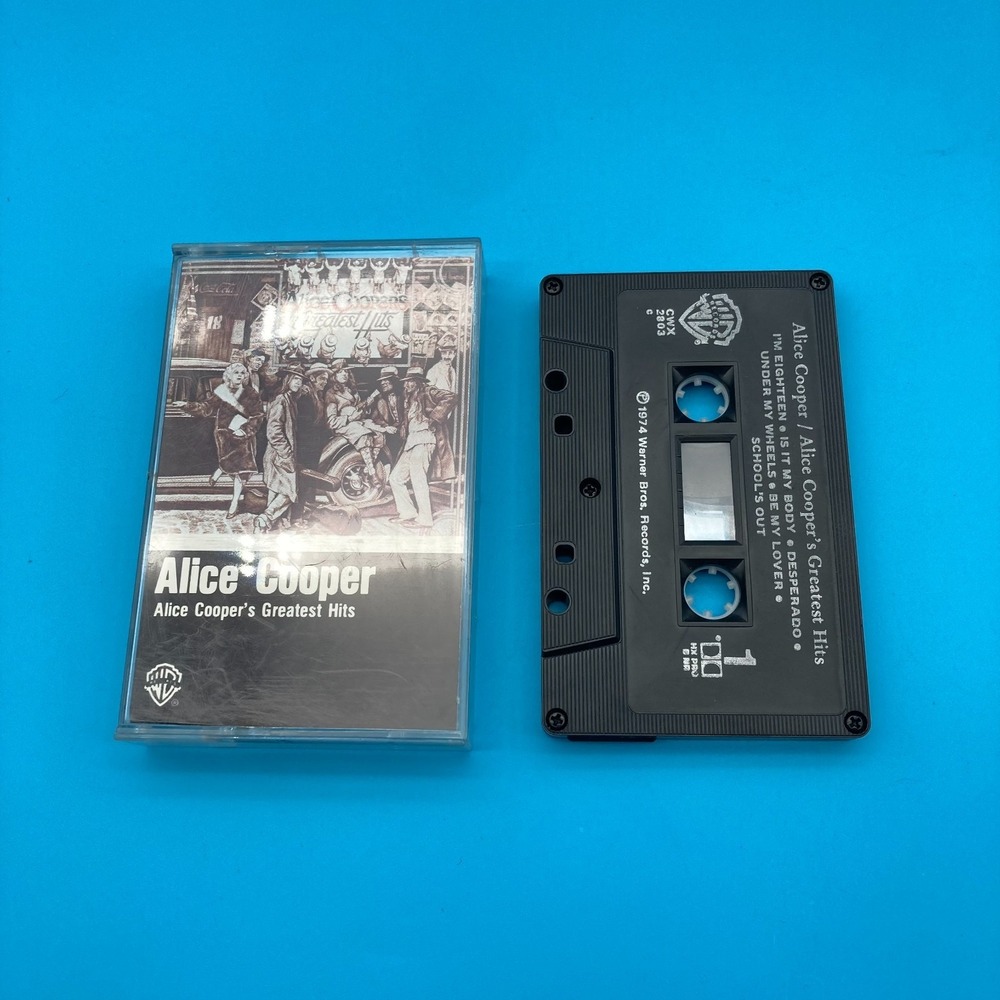 Alice Cooper Alice Cooper's Greatest Hits Cassette Tape 1974 Tested Working